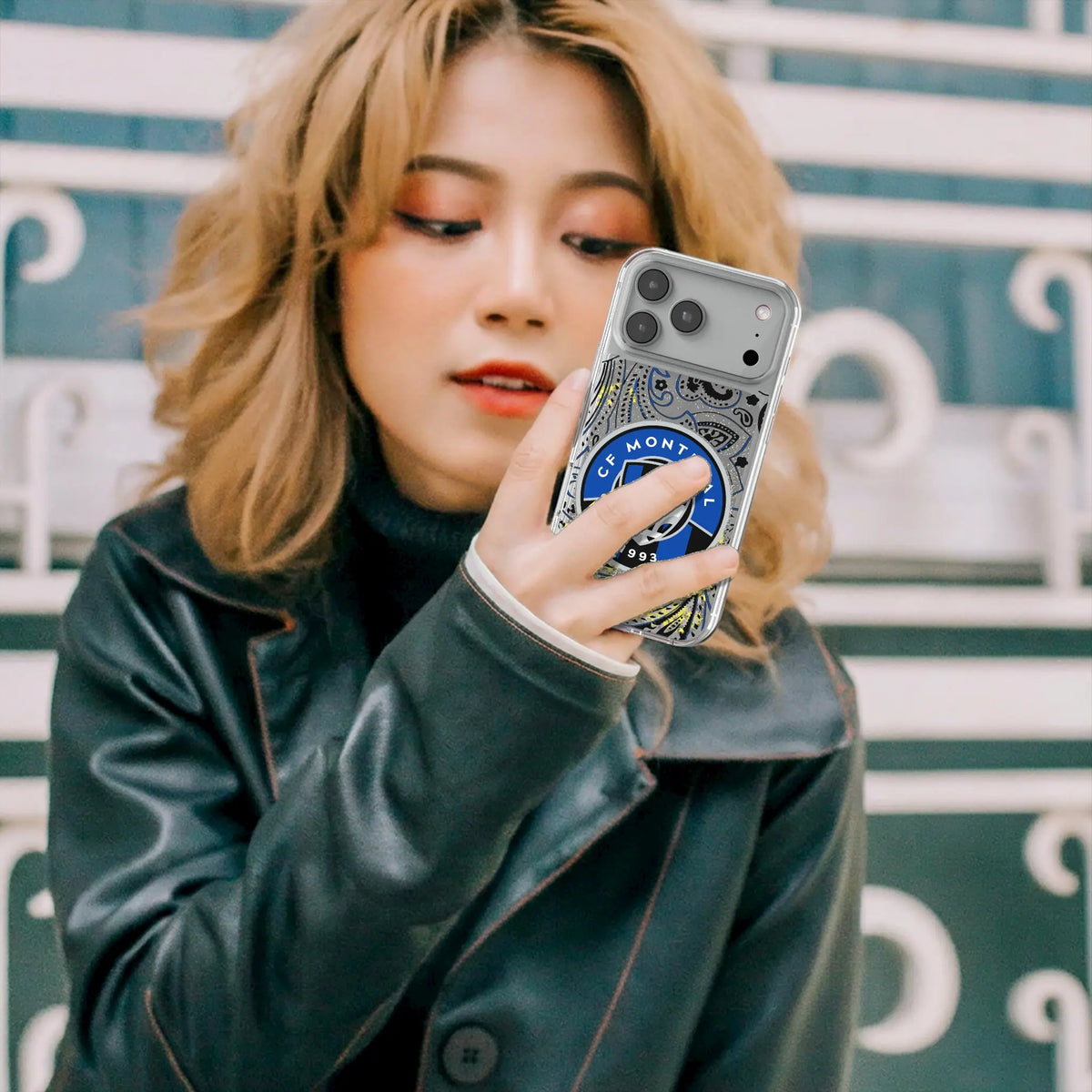 CF Montreal Paisley Glitter Phone Case for Apple iPhone