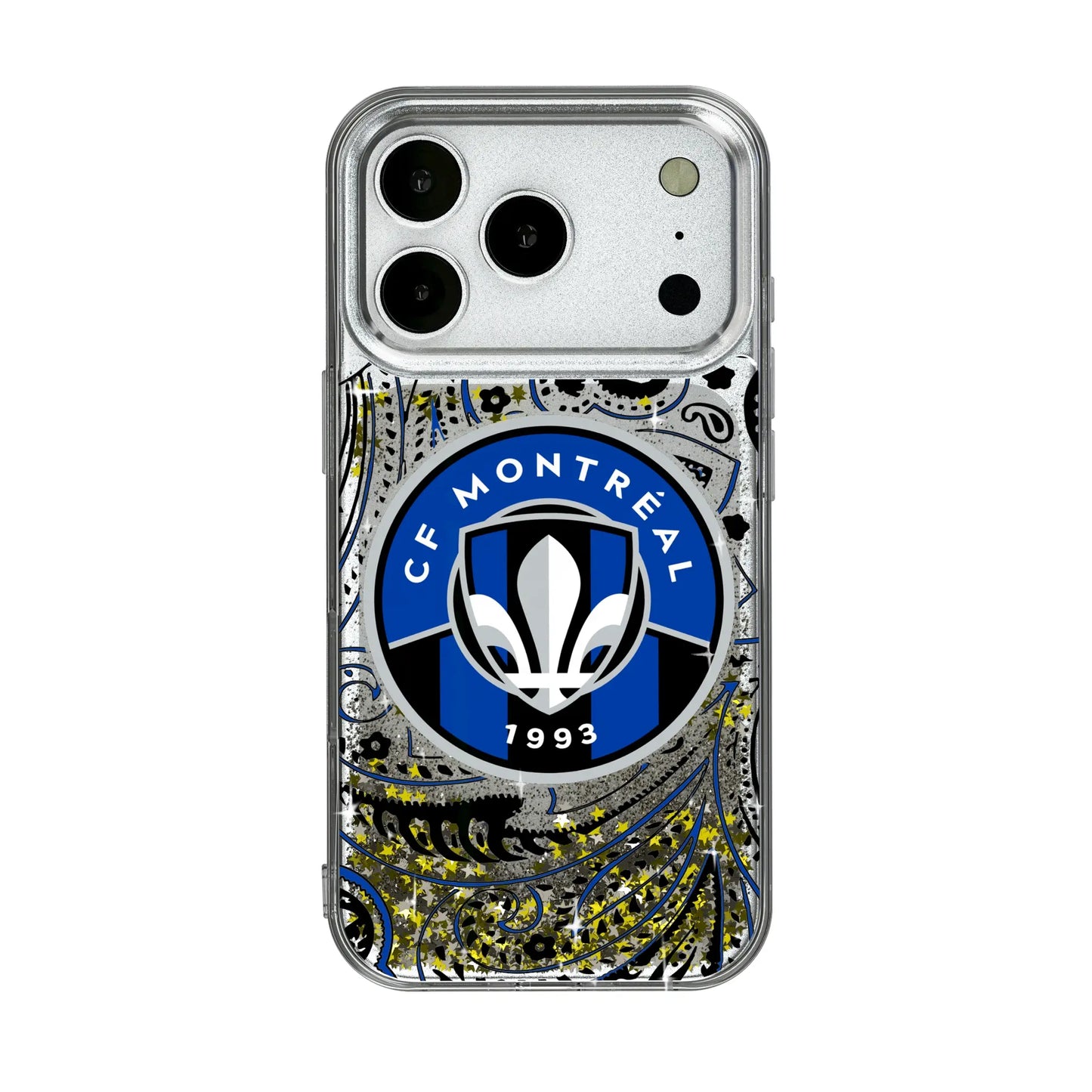 CF Montreal Paisley Glitter Phone Case for Apple iPhone