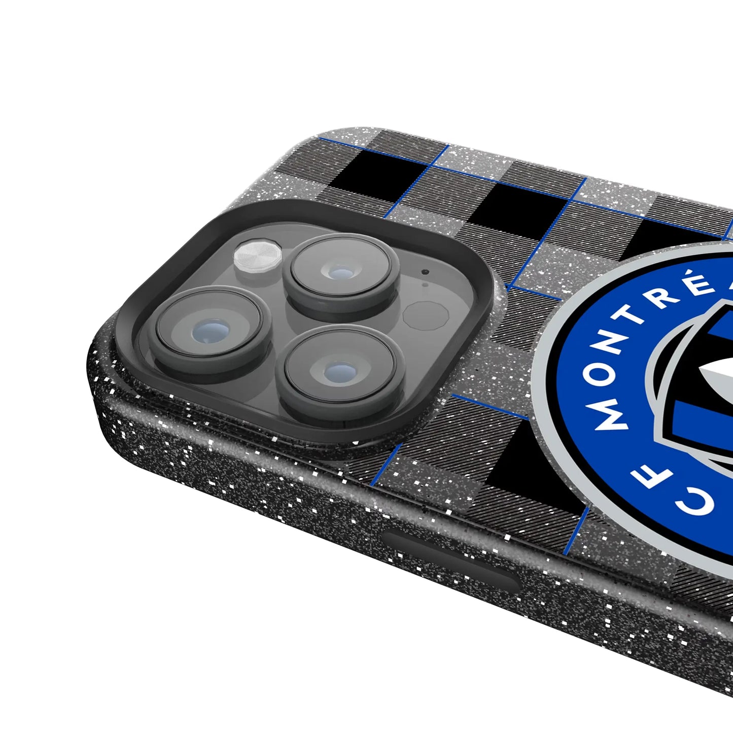 CF Montreal Plaid Black Bling Phone Case for Apple iPhone