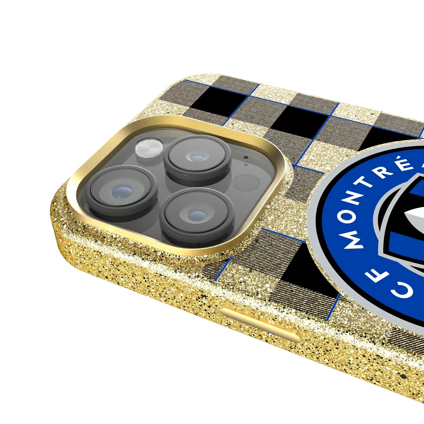 CF Montreal Plaid Bling Phone Case for Apple iPhone