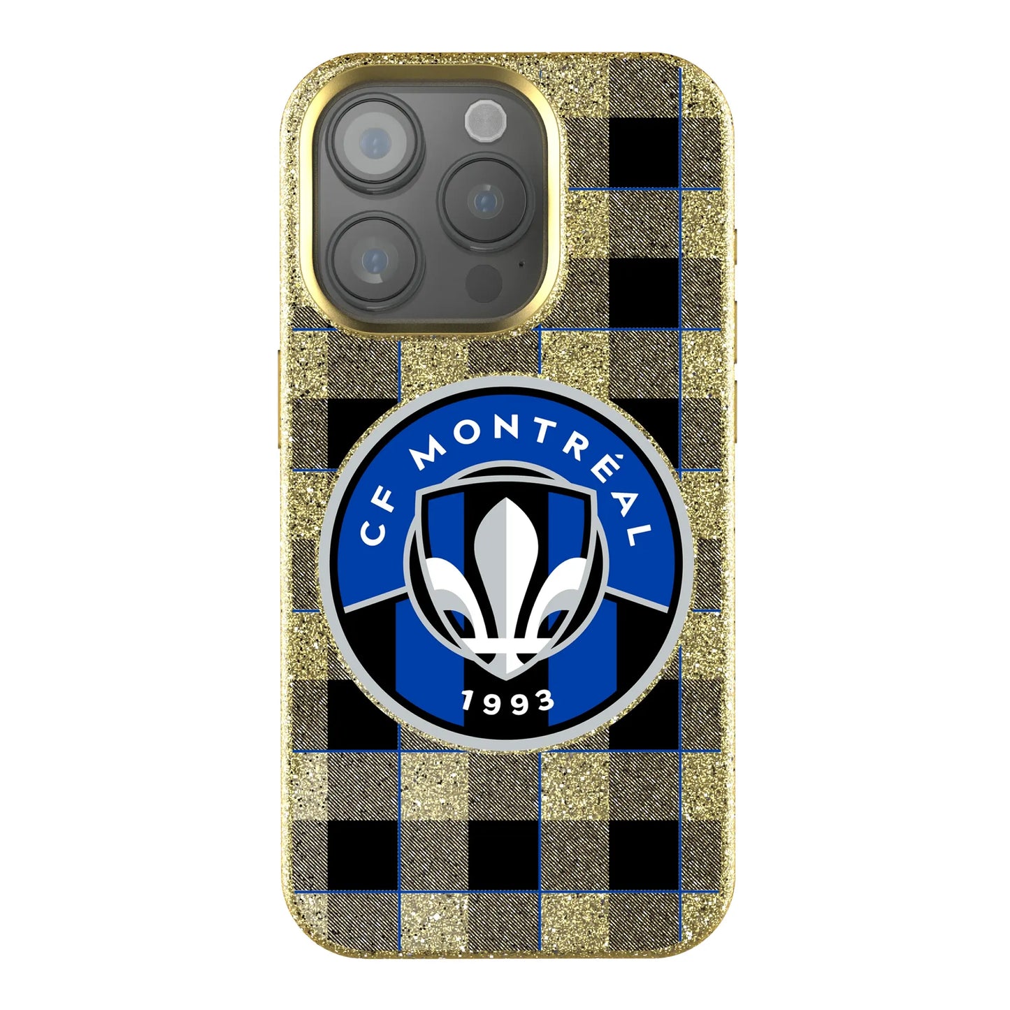 CF Montreal Plaid Bling Phone Case for Apple iPhone