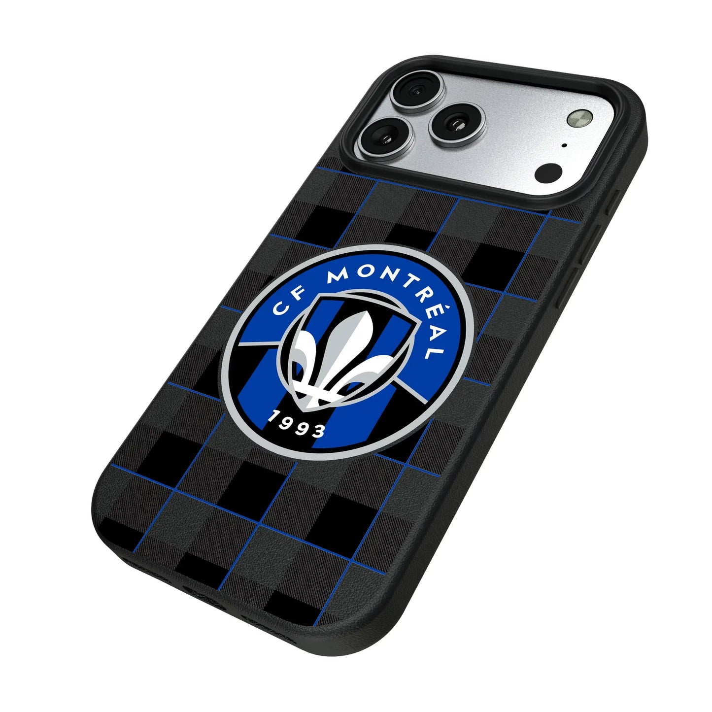 CF Montreal Plaid MagSafe Compatible Phone Case for Apple iPhone