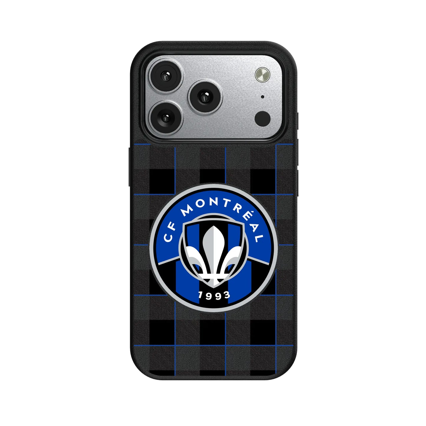 CF Montreal Plaid MagSafe Compatible Phone Case for Apple iPhone