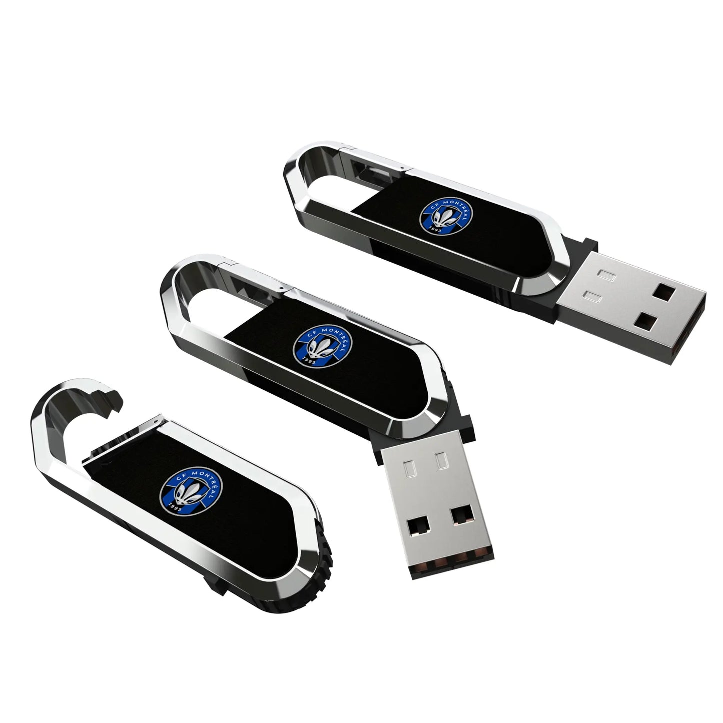 CF Montreal Solid USB 64GB Clip Style Flash Drive
