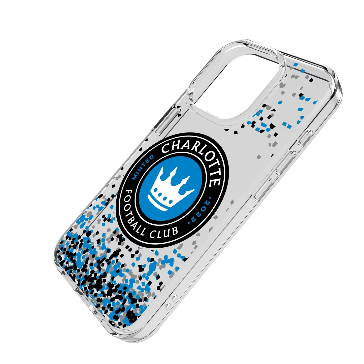 Charlotte FC Confetti Clear Phone Case for Apple iPhone