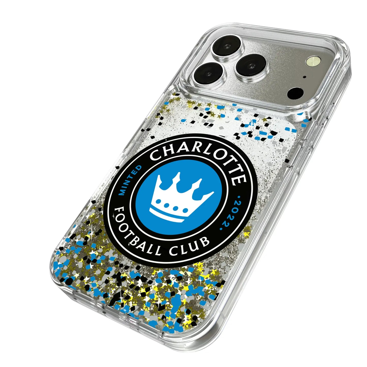 Charlotte FC Confetti Glitter Phone Case for Apple iPhone
