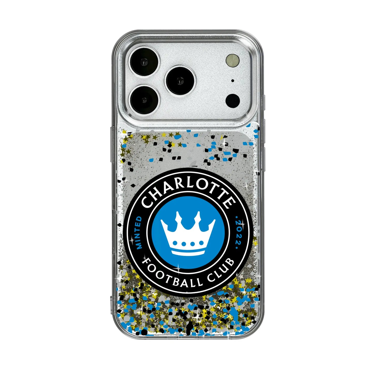 Charlotte FC Confetti Glitter Phone Case for Apple iPhone