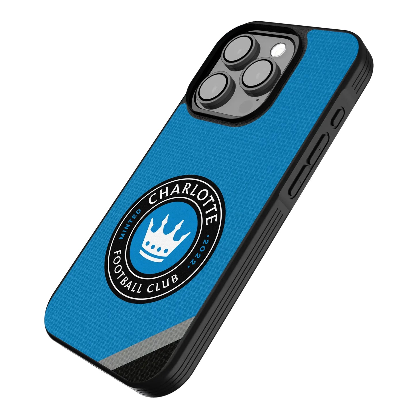 Charlotte FC Diagonal Stripe Bump Phone Case for Apple iPhone