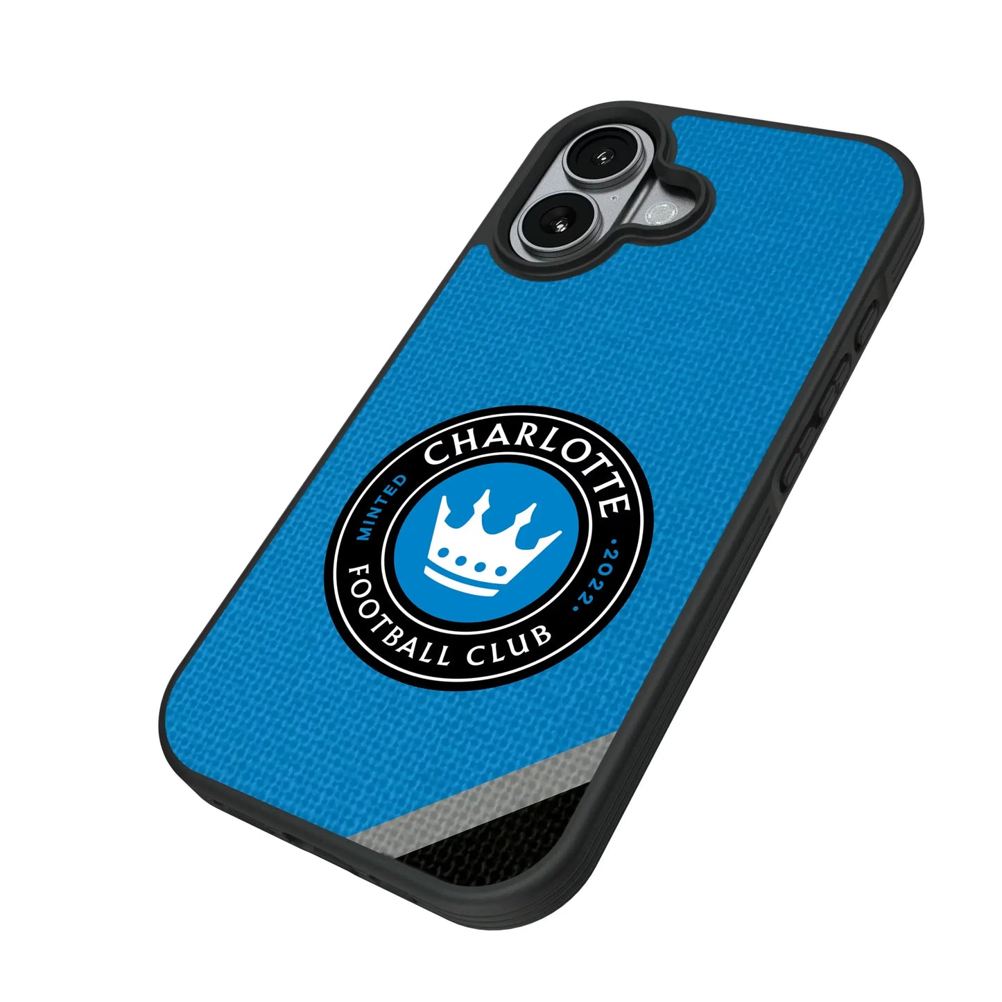 Charlotte FC Diagonal Stripe Bump Phone Case for Apple iPhone