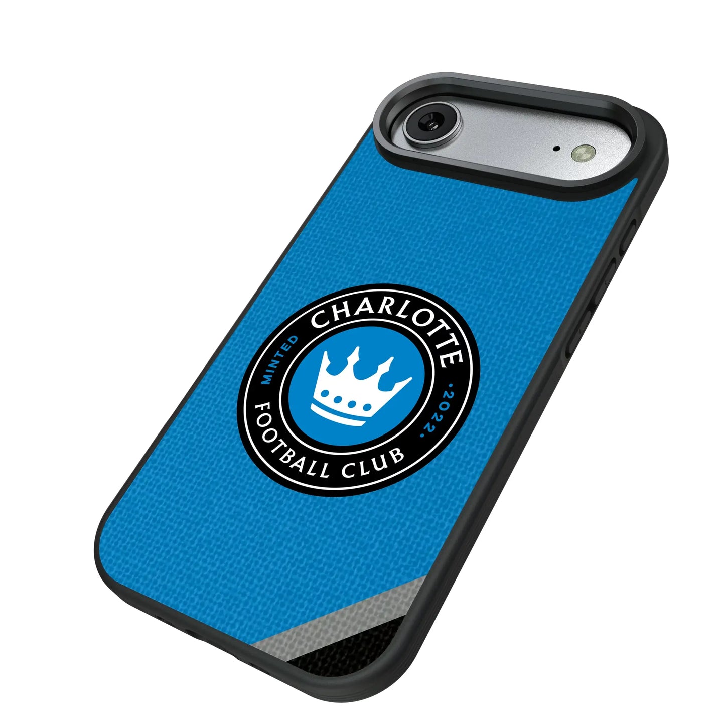 Charlotte FC Diagonal Stripe Bump Phone Case for Apple iPhone