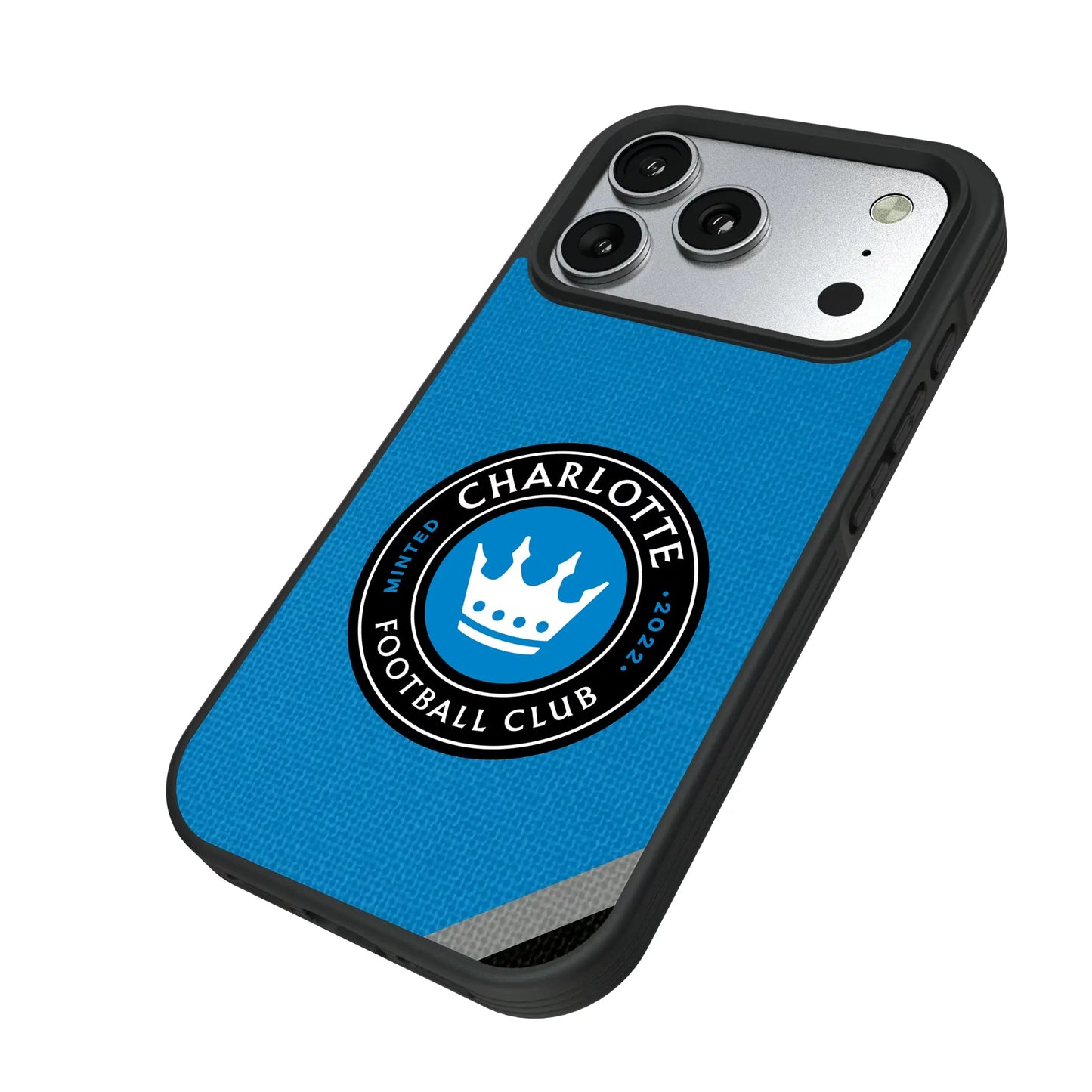 Charlotte FC Diagonal Stripe Bump Phone Case for Apple iPhone