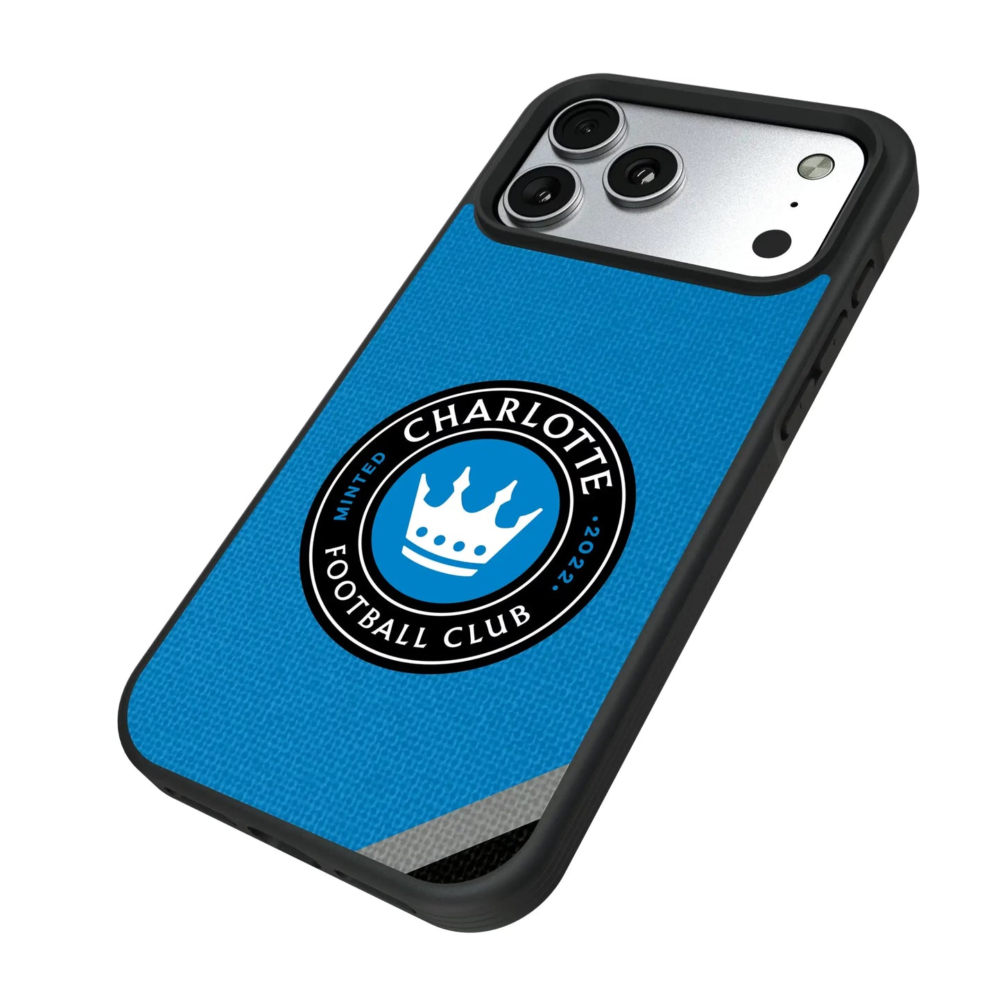 Charlotte FC Diagonal Stripe Bump Phone Case for Apple iPhone