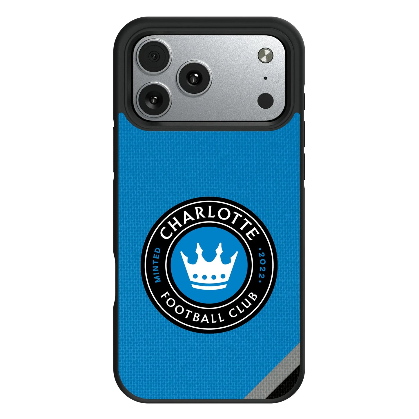 Charlotte FC Diagonal Stripe Bump Phone Case for Apple iPhone