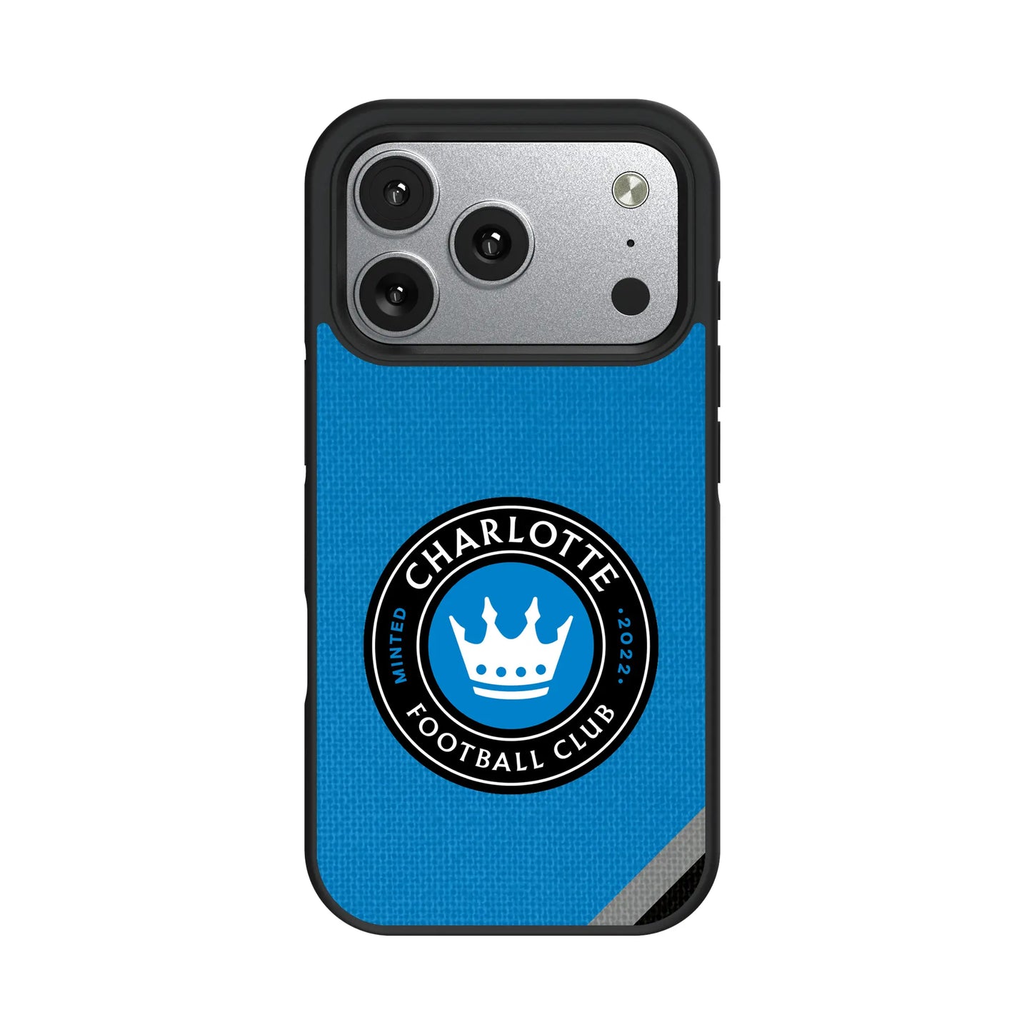 Charlotte FC Diagonal Stripe Bump Phone Case for Apple iPhone