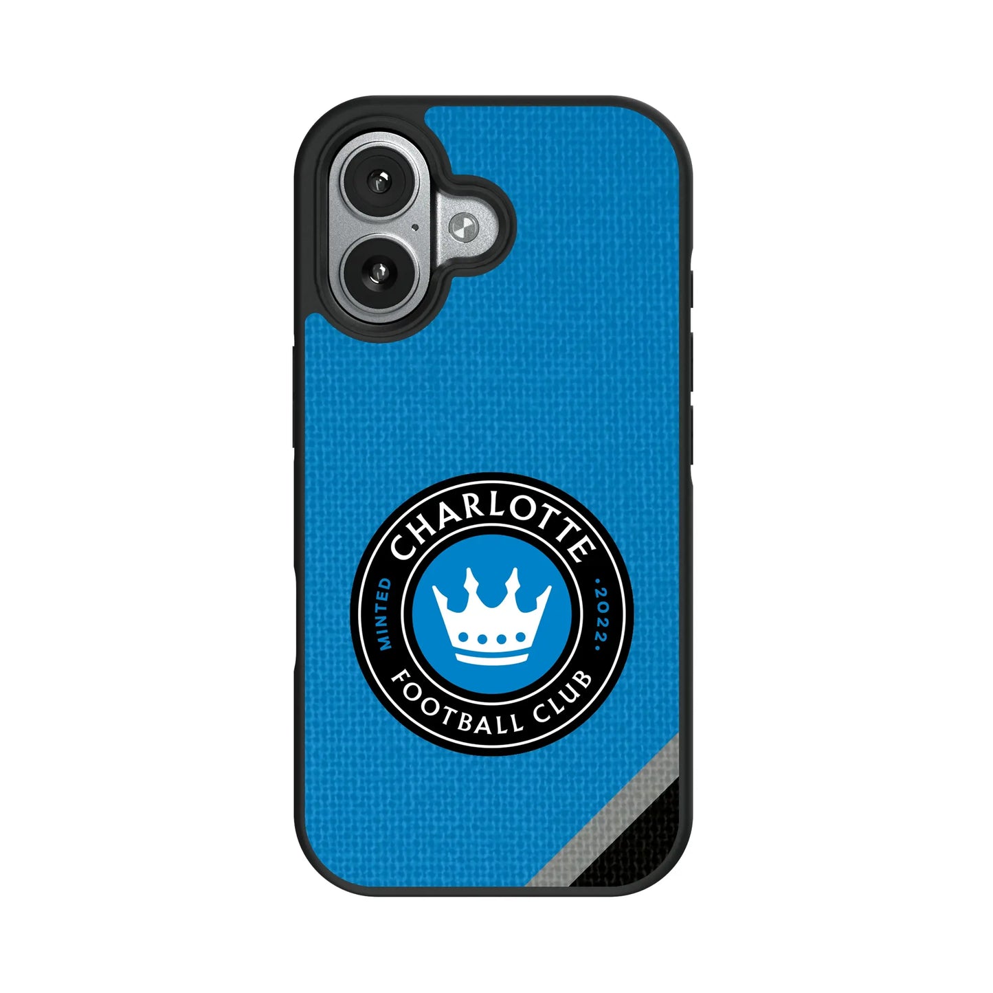 Charlotte FC Diagonal Stripe Bump Phone Case for Apple iPhone