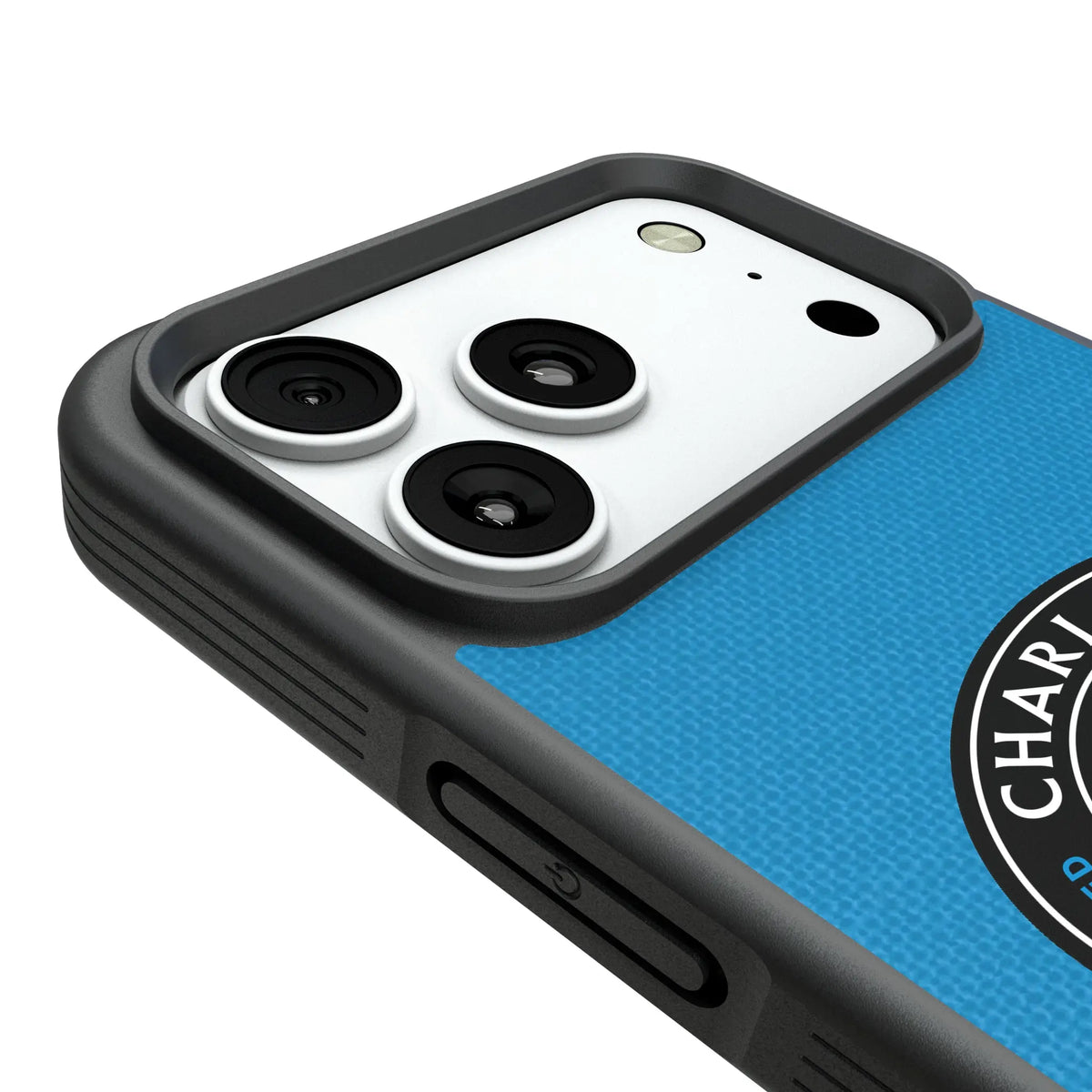 Charlotte FC Diagonal Stripe Bump Phone Case for Apple iPhone