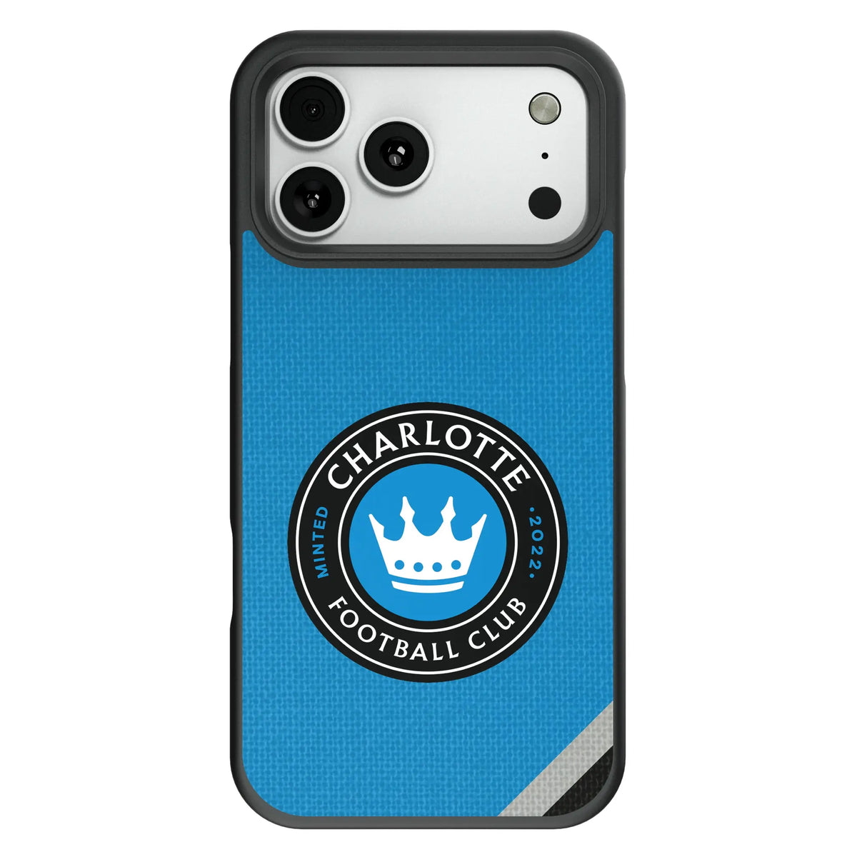 Charlotte FC Diagonal Stripe Bump Phone Case for Apple iPhone