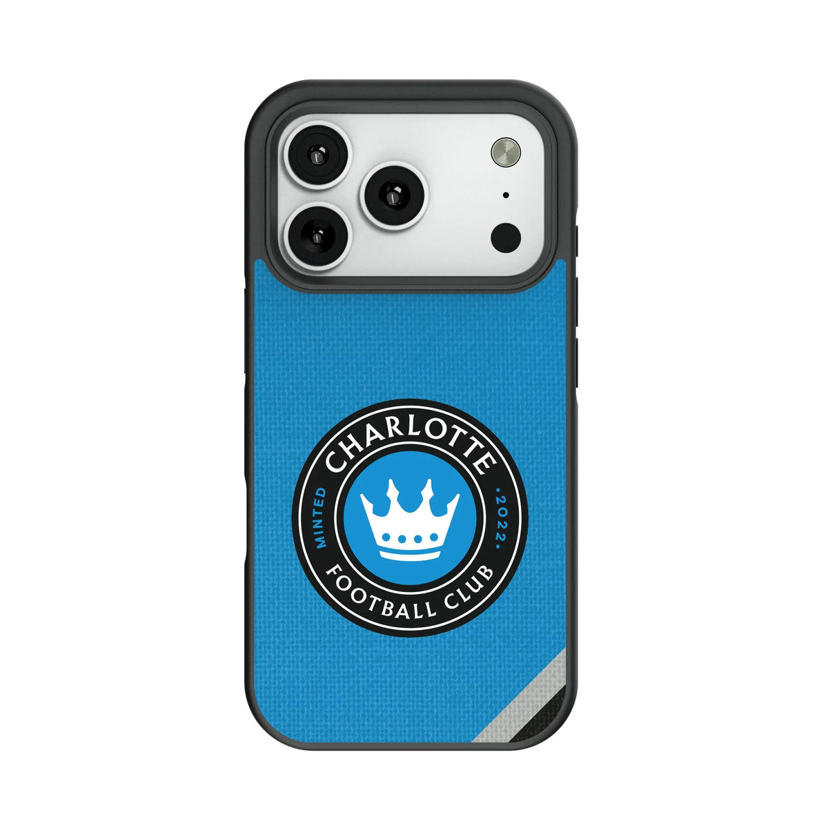 Charlotte FC Diagonal Stripe Bump Phone Case for Apple iPhone