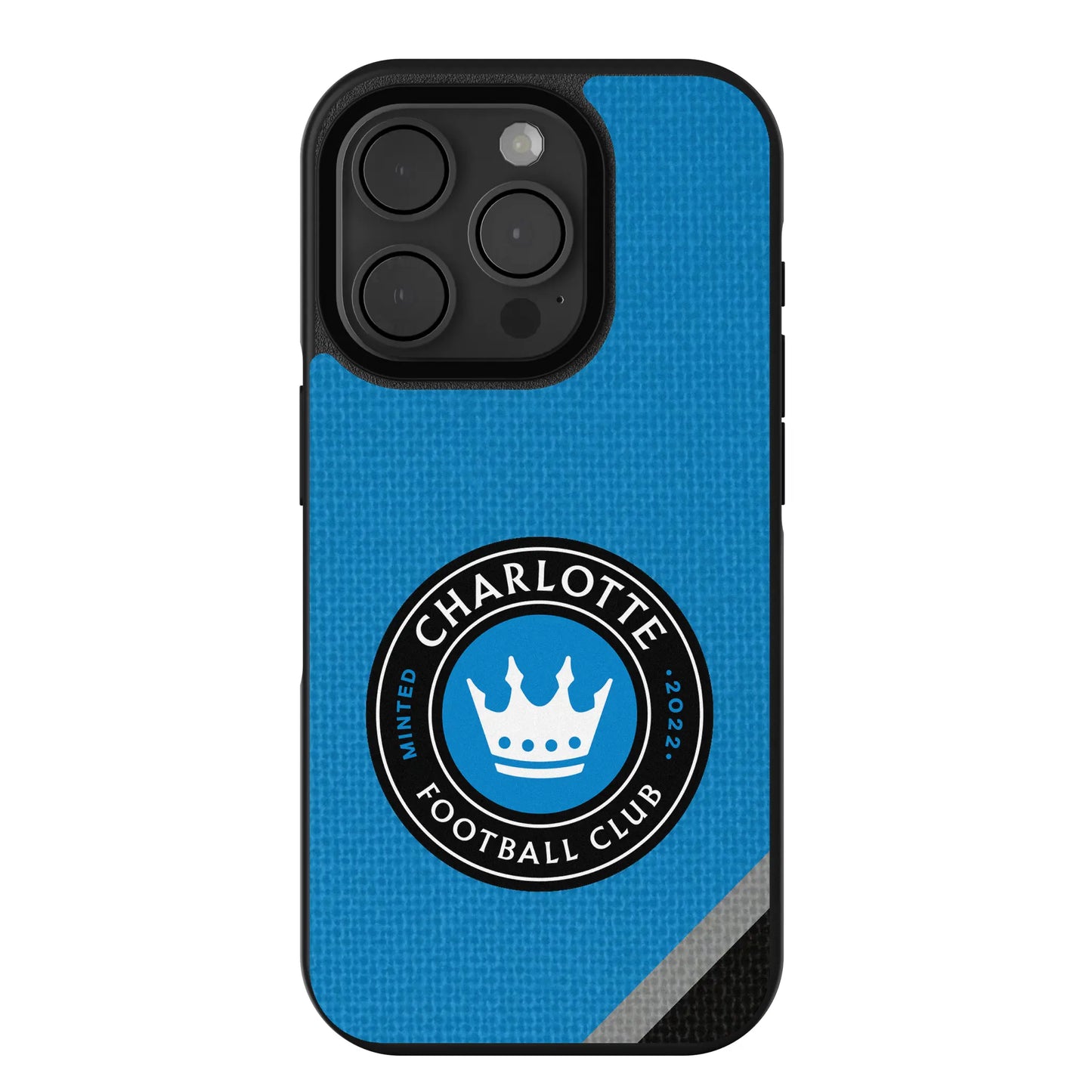 Charlotte FC Diagonal Stripe Bump Phone Case for Apple iPhone