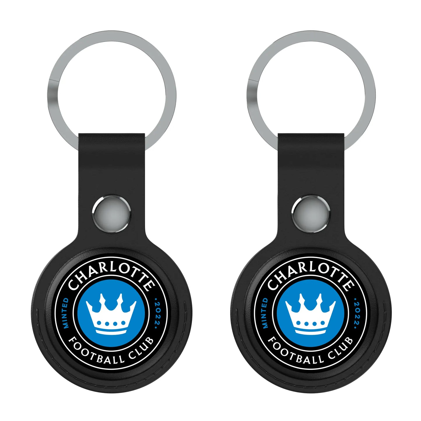 Charlotte FC Insignia Black Airtag Holder 2-Pack