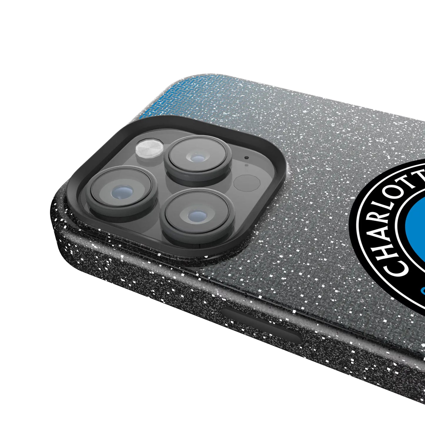 Charlotte FC Linen Black Bling Phone Case for Apple iPhone