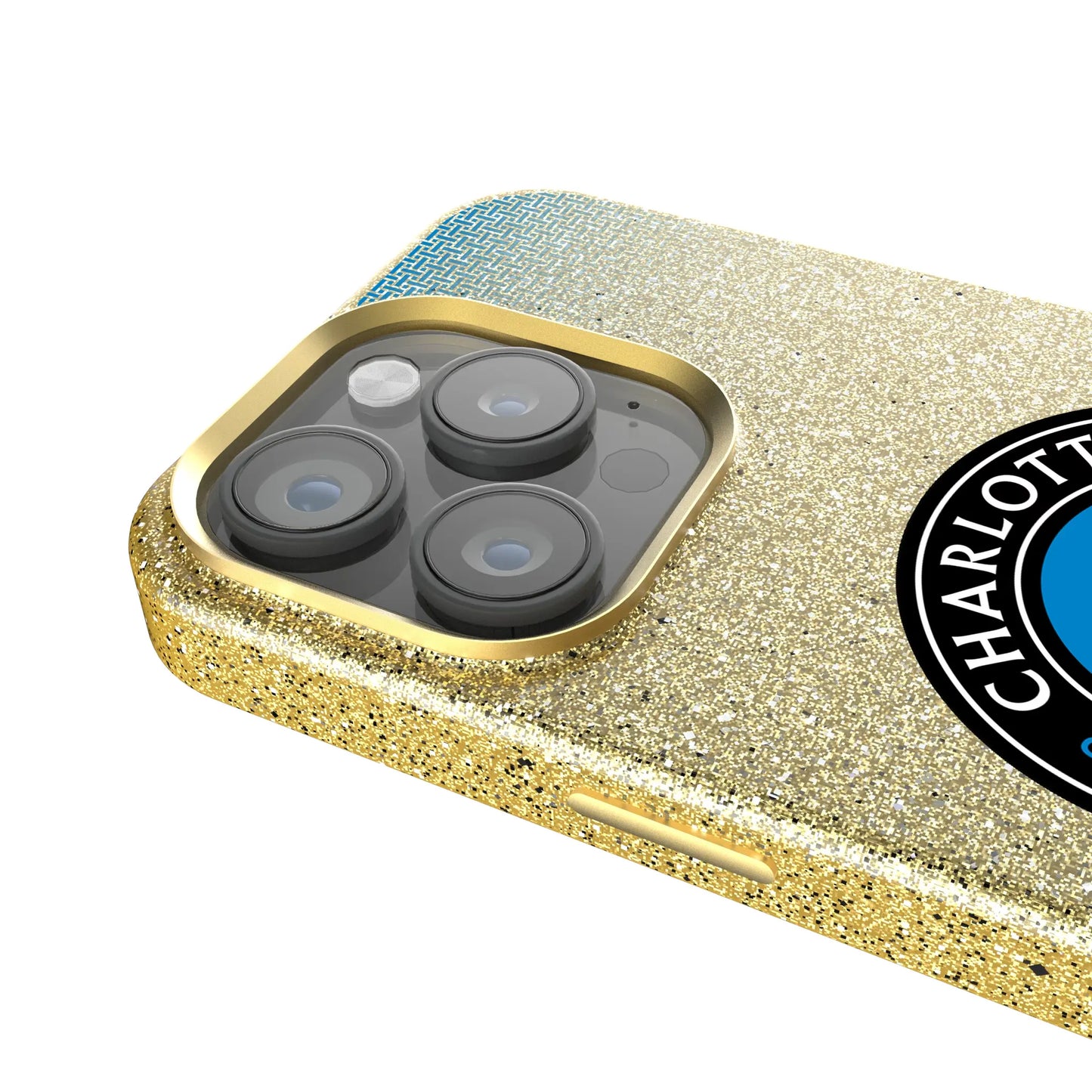 Charlotte FC Linen Bling Phone Case for Apple iPhone