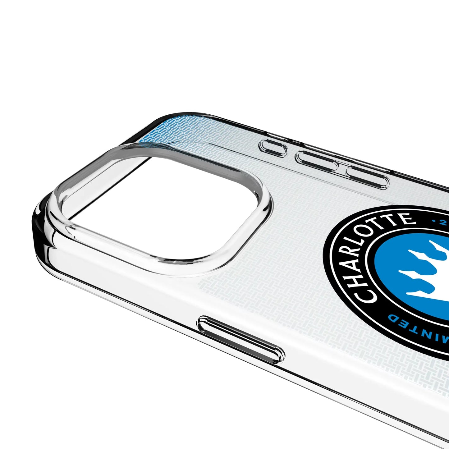 Charlotte FC Linen Clear Phone Case for Apple iPhone