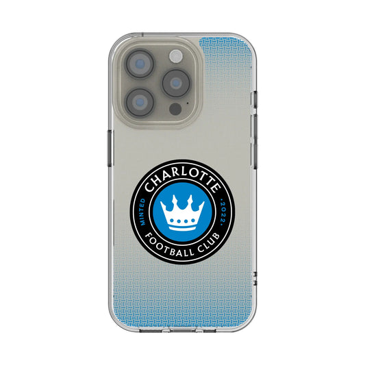 Charlotte FC Linen Clear Phone Case for Apple iPhone