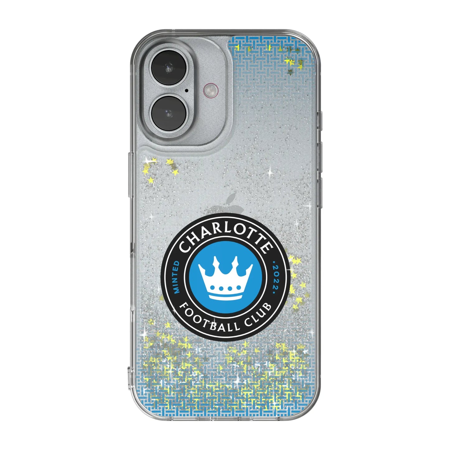 Charlotte FC Linen Glitter Phone Case for Apple iPhone