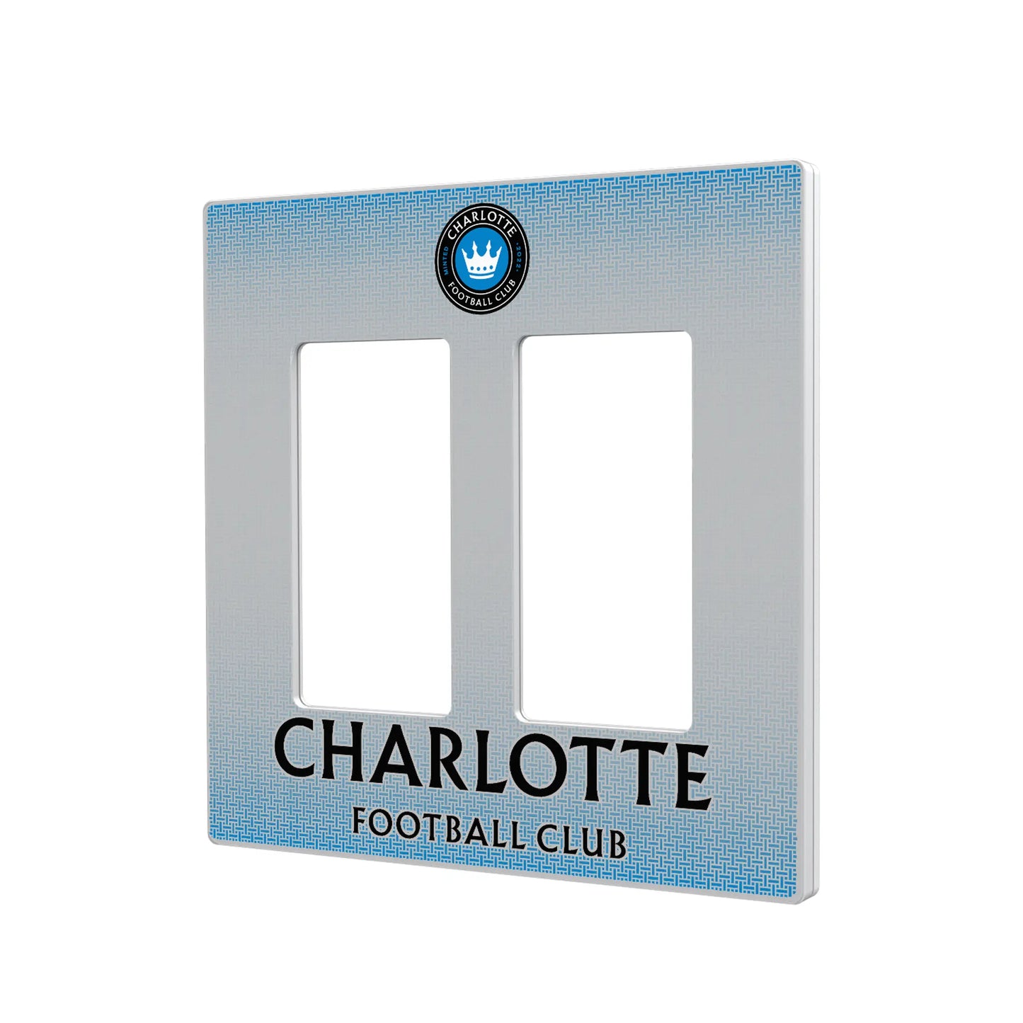 Charlotte FC Linen Hidden-Screw Light Switch Plate