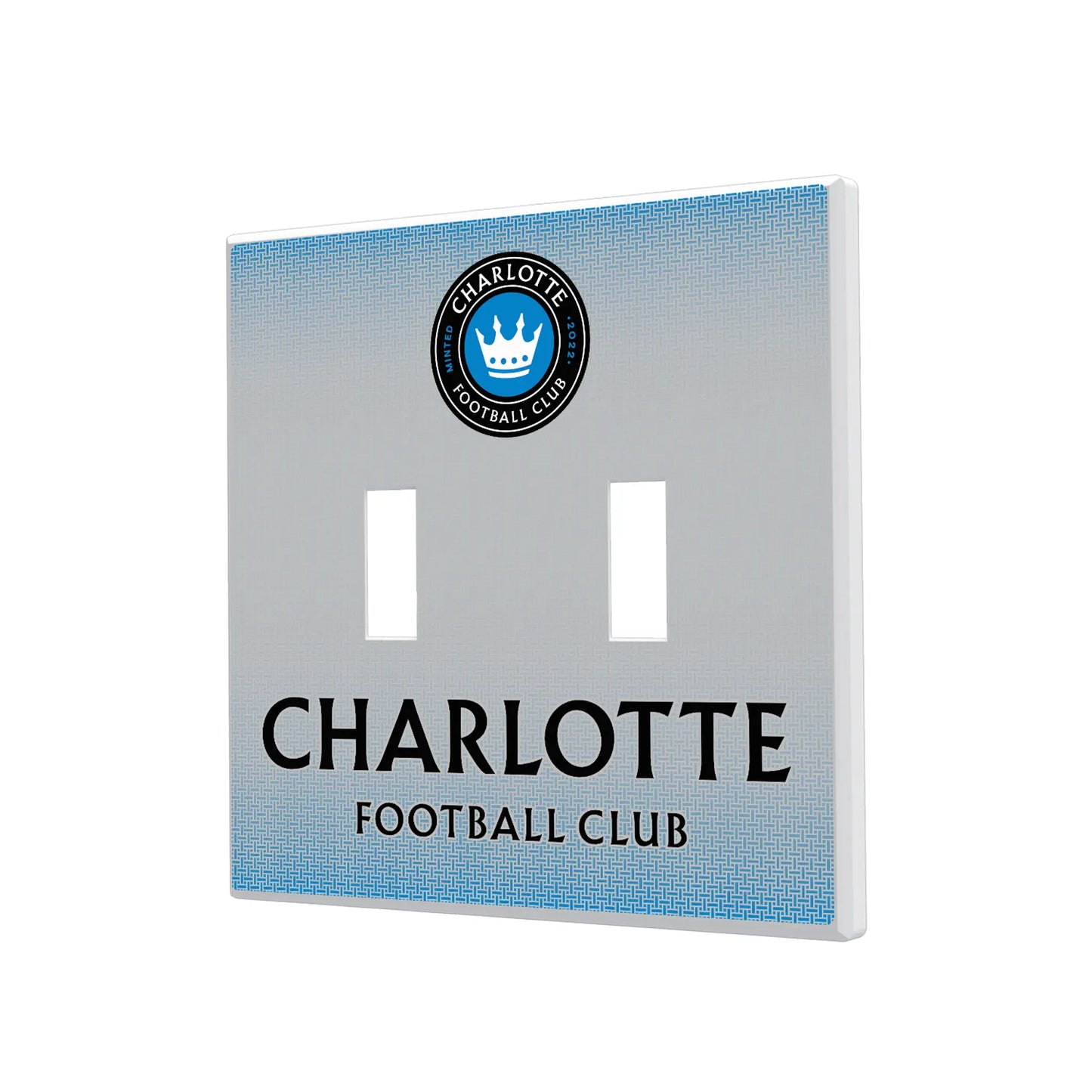 Charlotte FC Linen Hidden-Screw Light Switch Plate