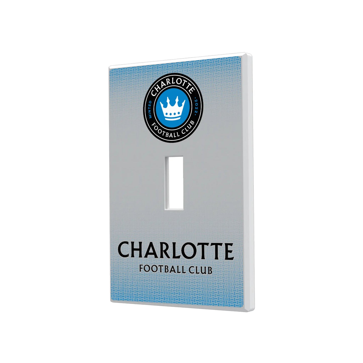 Charlotte FC Linen Hidden-Screw Light Switch Plate