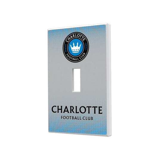 Charlotte FC Linen Hidden-Screw Light Switch Plate
