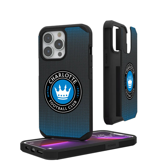 Charlotte FC Linen Rugged Phone Case for Apple iPhone