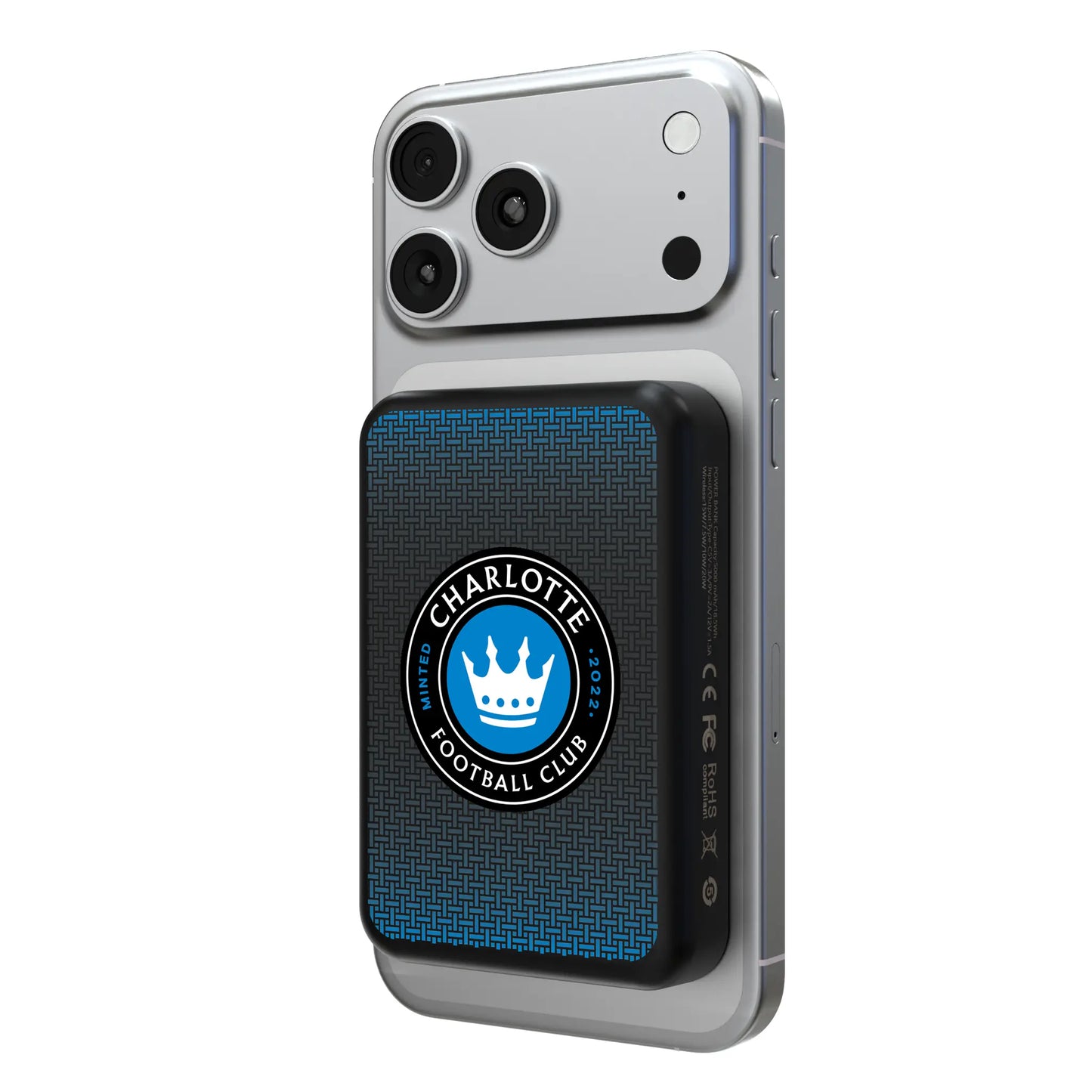 Charlotte FC Linen Wireless Mag Power Bank