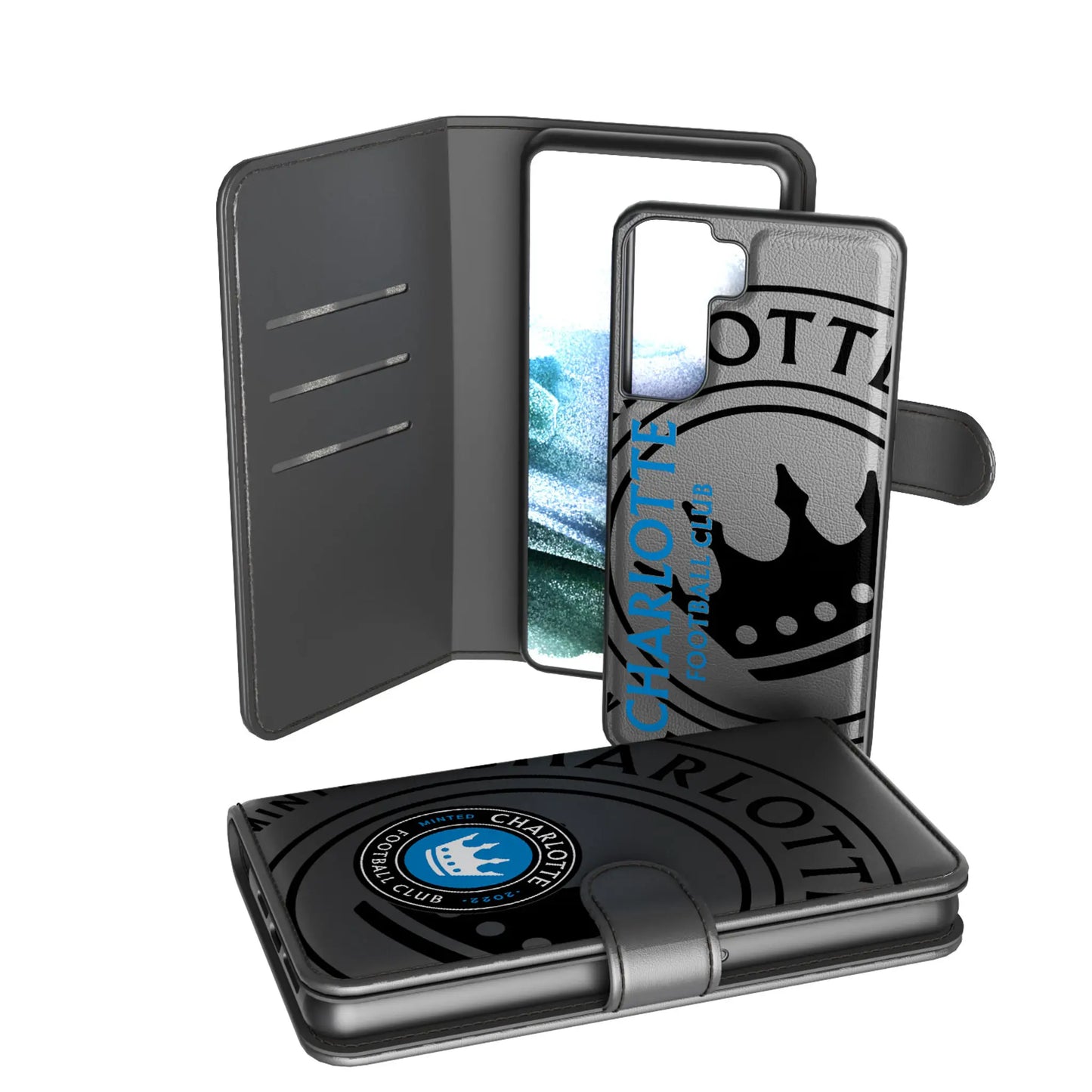 Charlotte FC Monocolor Tilt Wallet Phone Case for Apple iPhone