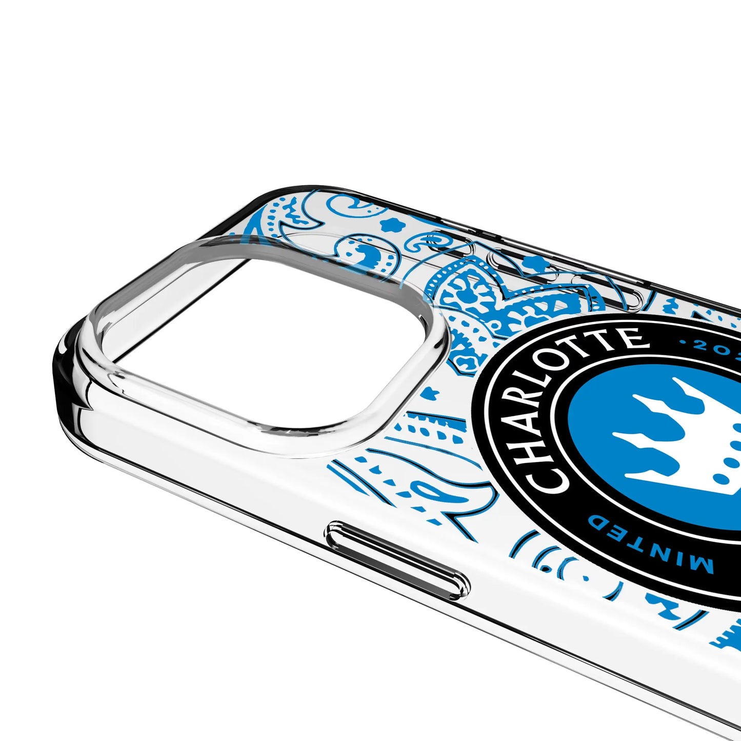 Charlotte FC Paisley Clear Phone Case for Apple iPhone