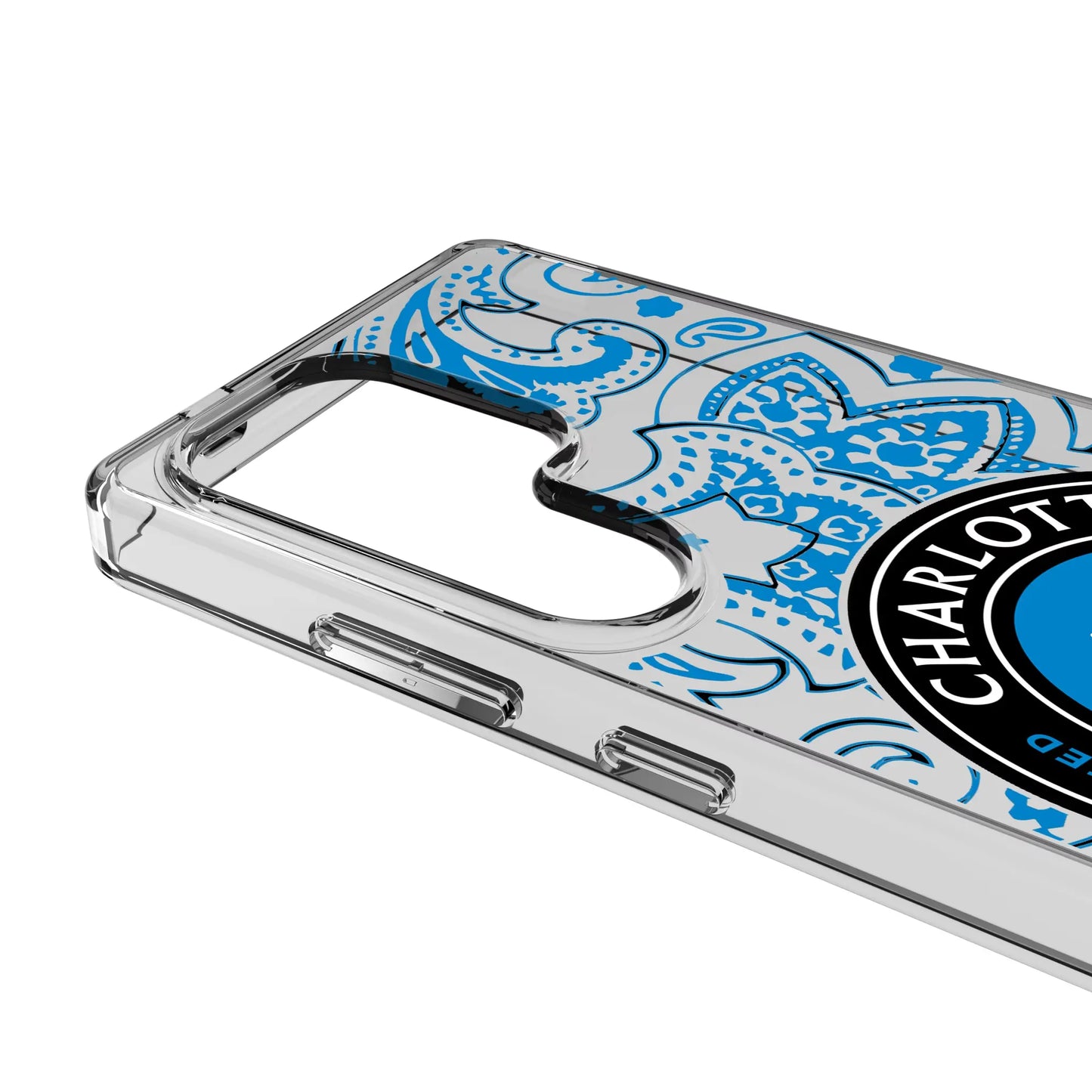 Charlotte FC Paisley Clear Phone Case for Samsung Galaxy