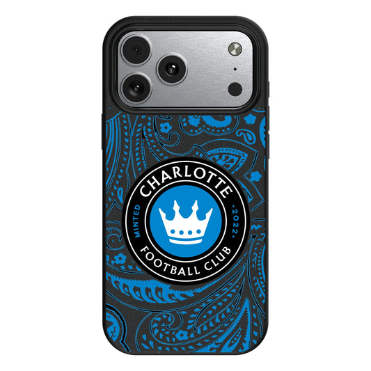 Charlotte FC Paisley MagSafe Compatible Phone Case for Apple iPhone
