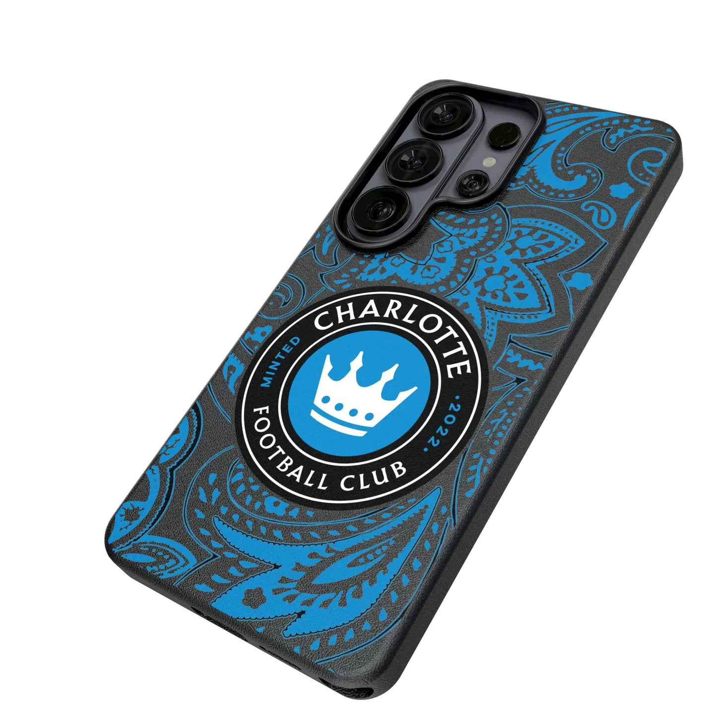 Charlotte FC Paisley MagSafe Compatible Phone Case for Samsung Galaxy