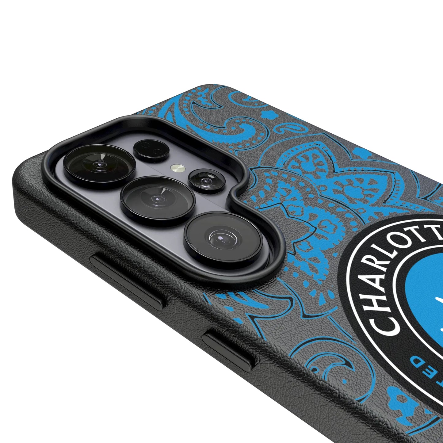 Charlotte FC Paisley MagSafe Compatible Phone Case for Samsung Galaxy
