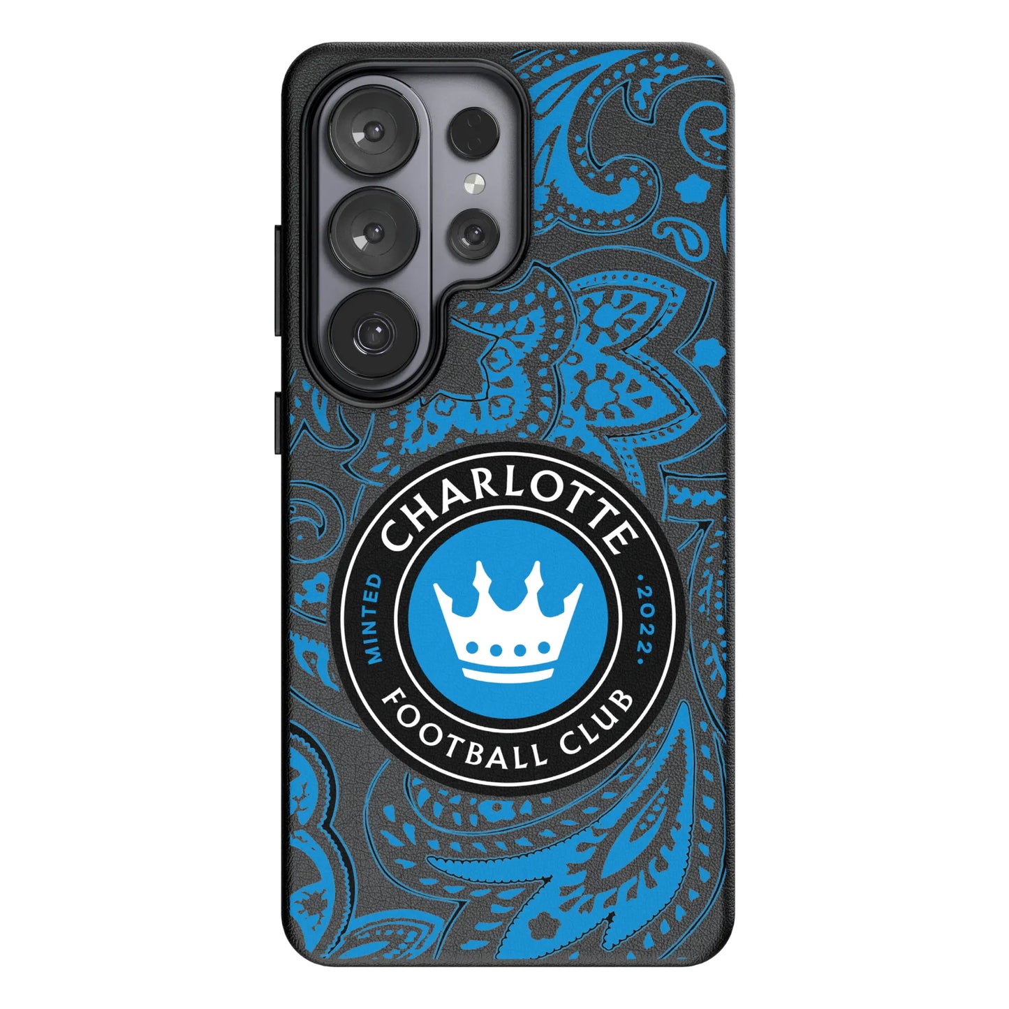 Charlotte FC Paisley MagSafe Compatible Phone Case for Samsung Galaxy