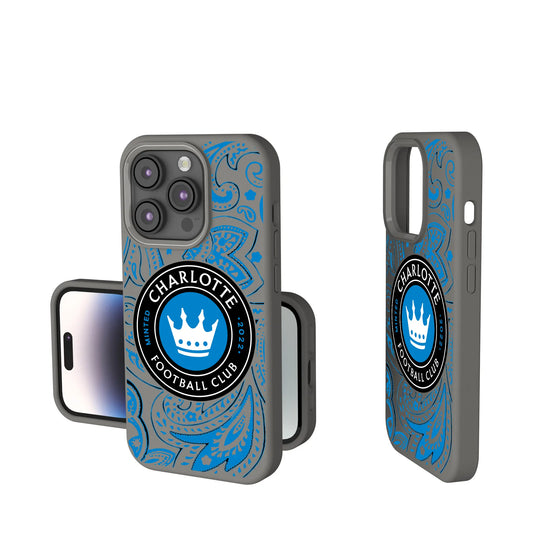 Charlotte FC Paisley Soft Touch Phone Case for Apple iPhone