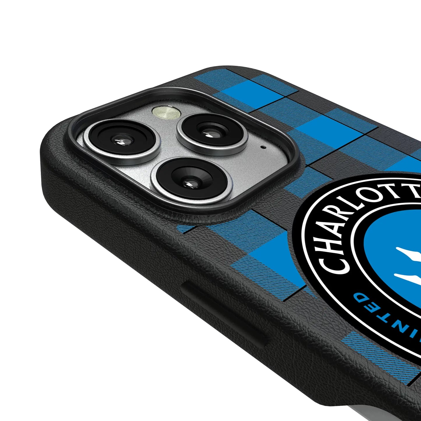 Charlotte FC Plaid MagSafe Compatible Phone Case for Apple iPhone