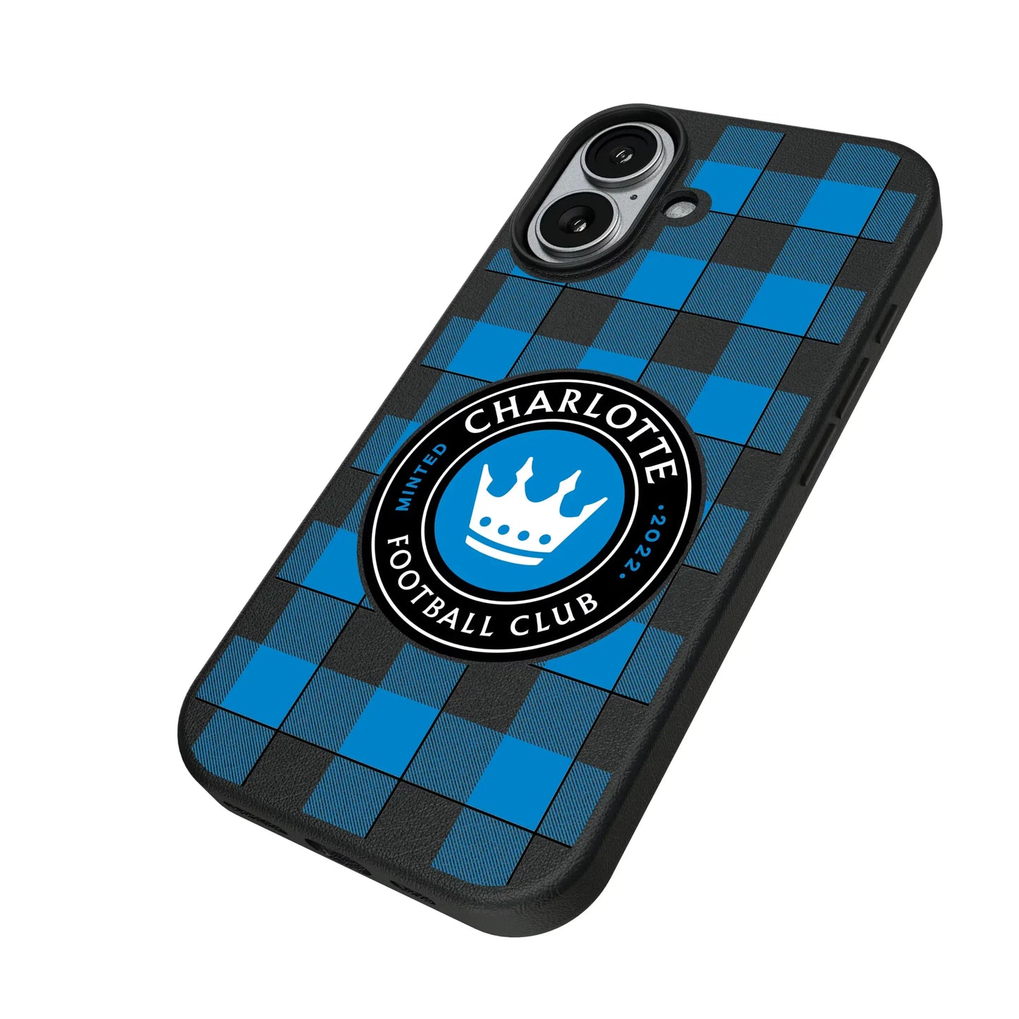 Charlotte FC Plaid MagSafe Compatible Phone Case for Apple iPhone
