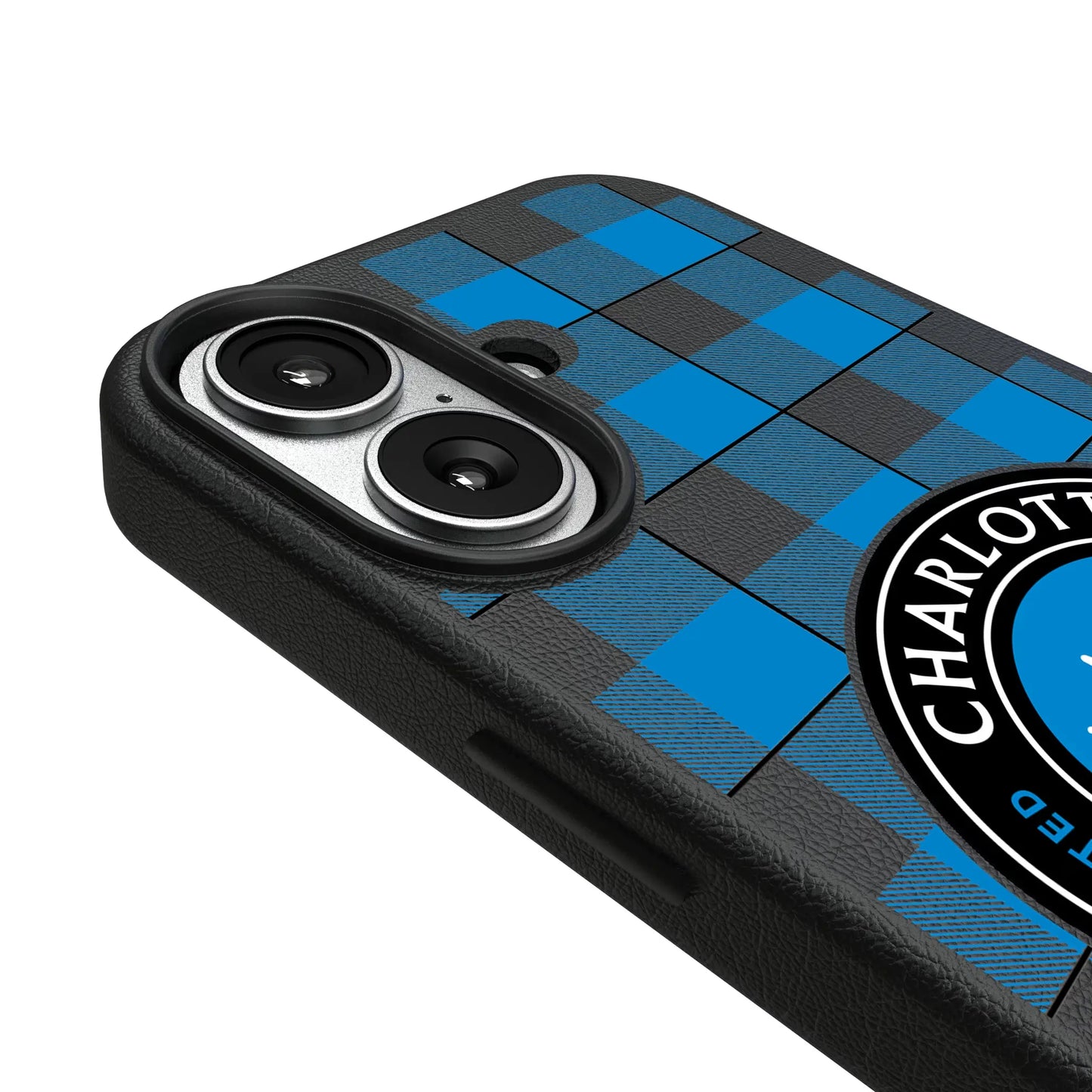 Charlotte FC Plaid MagSafe Compatible Phone Case for Apple iPhone