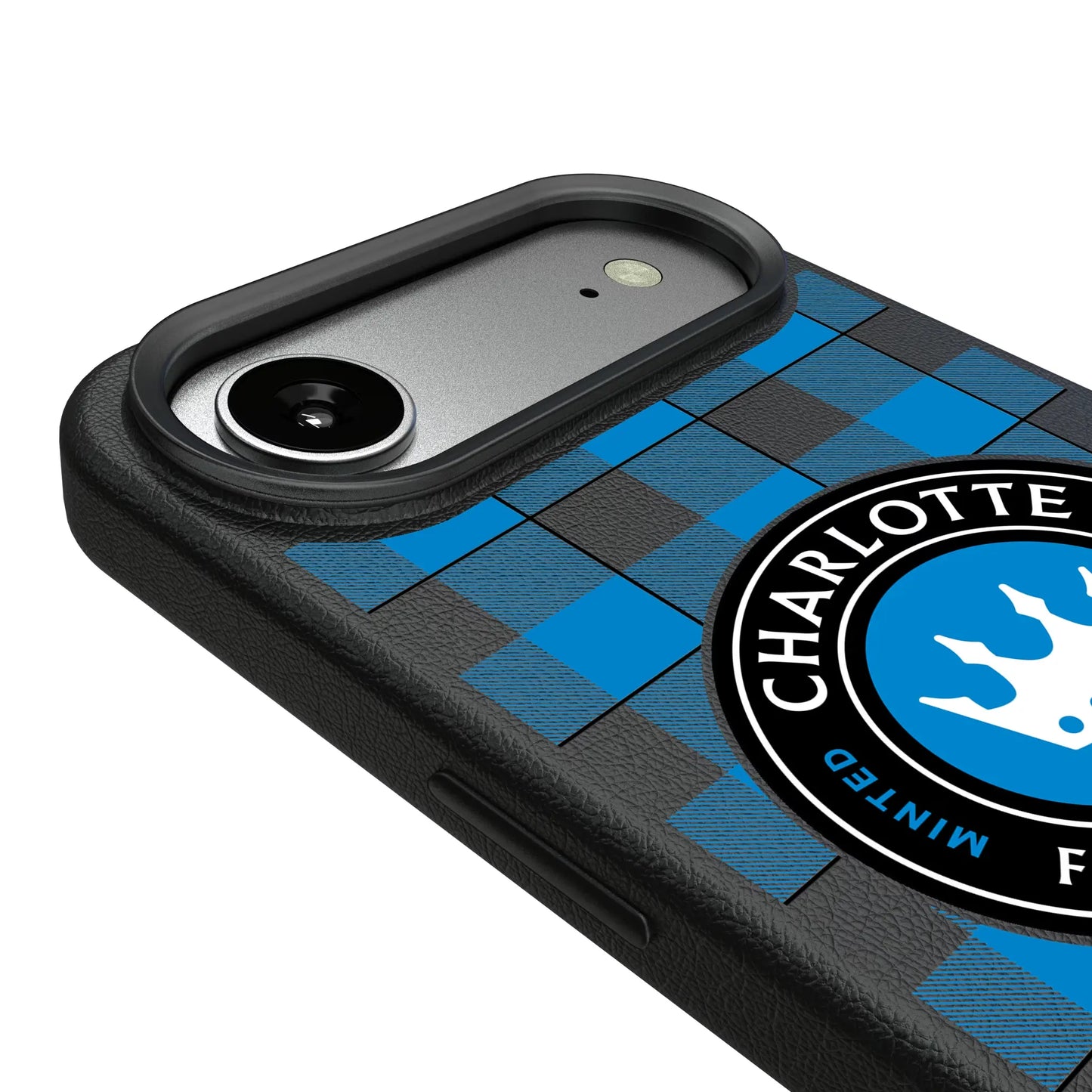 Charlotte FC Plaid MagSafe Compatible Phone Case for Apple iPhone