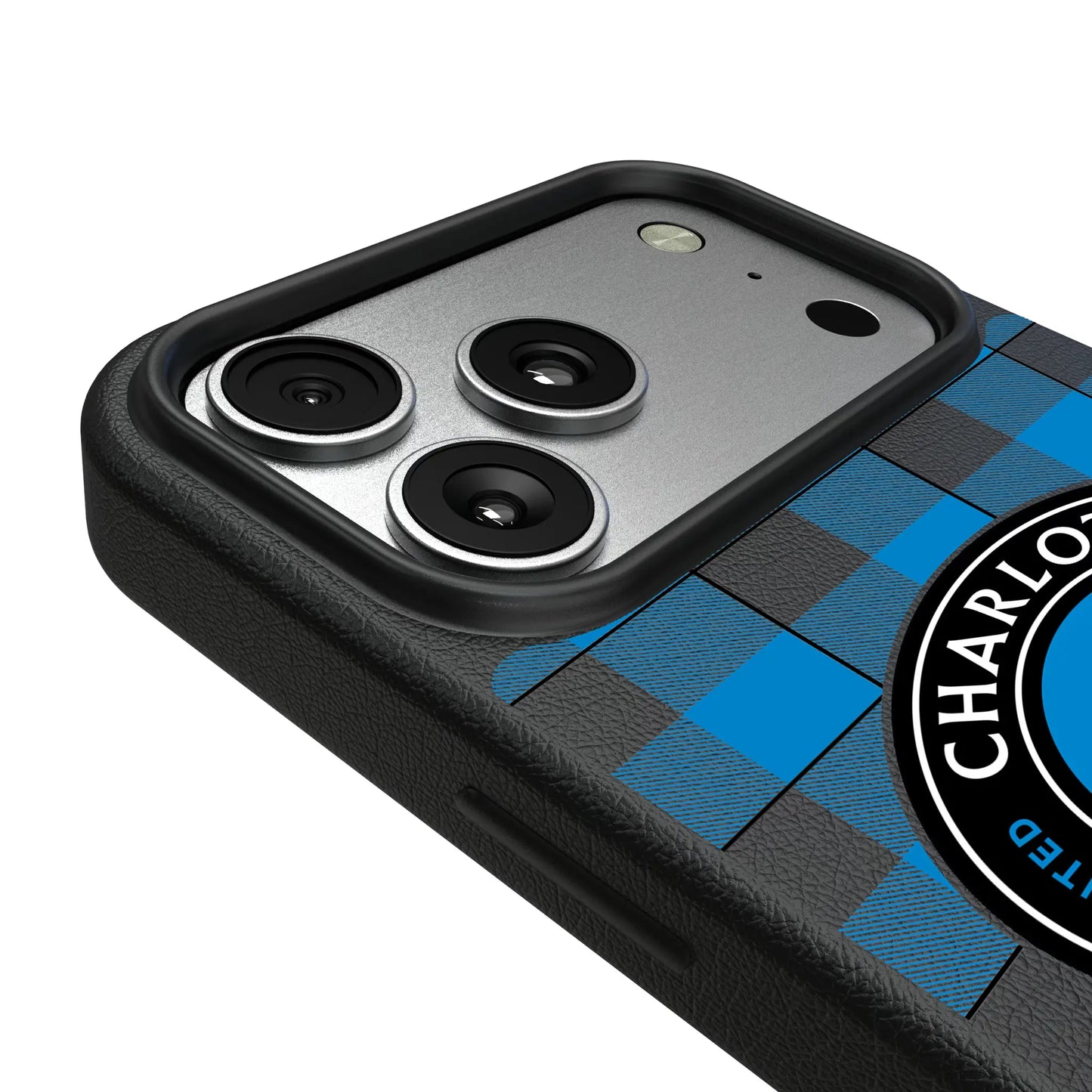 Charlotte FC Plaid MagSafe Compatible Phone Case for Apple iPhone