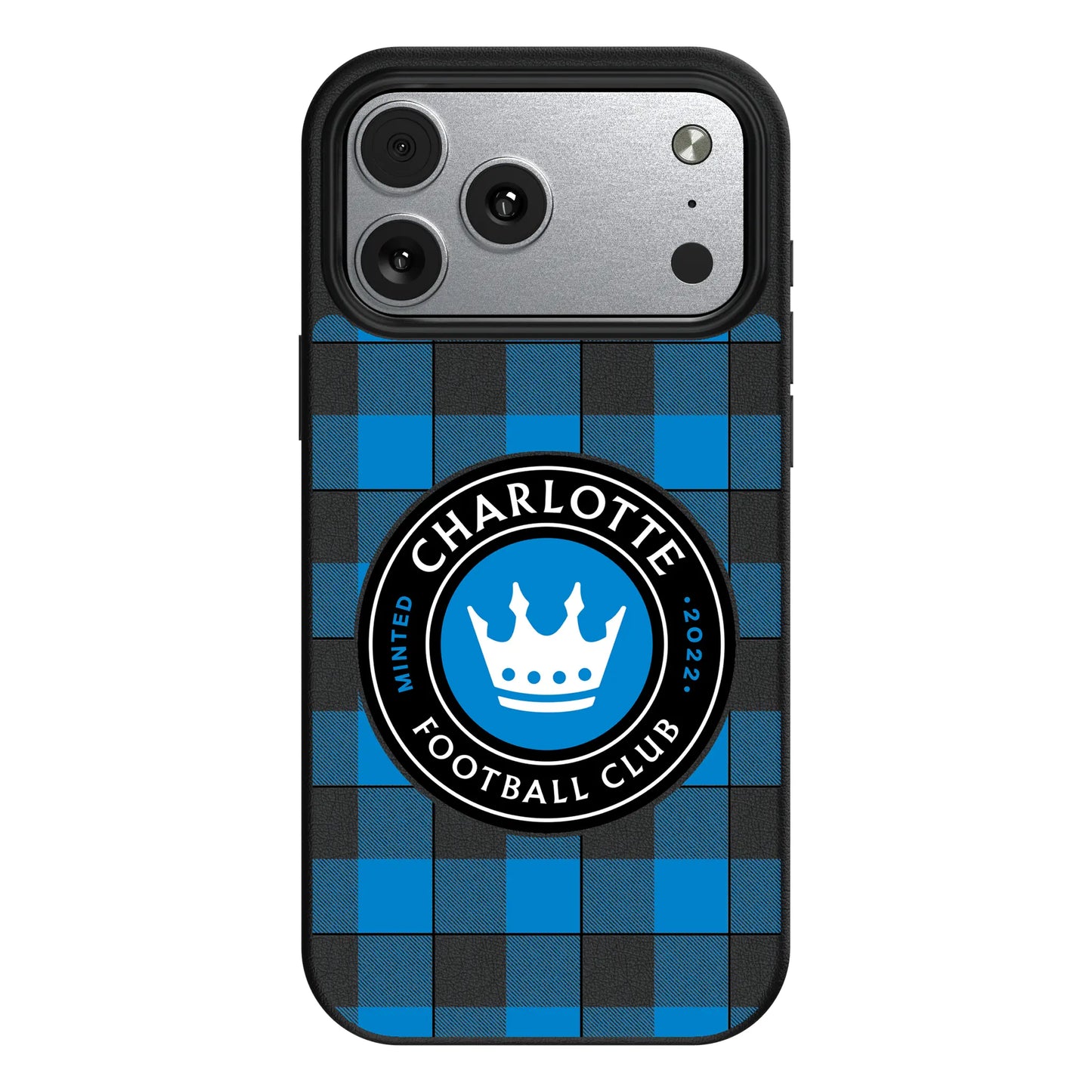 Charlotte FC Plaid MagSafe Compatible Phone Case for Apple iPhone