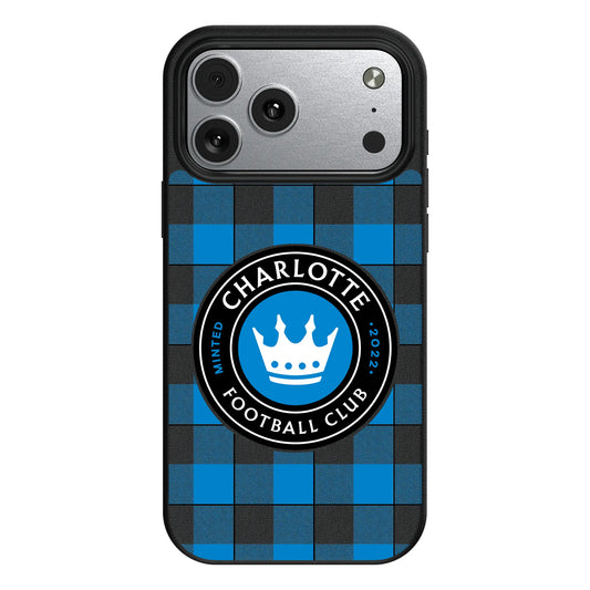 Charlotte FC Plaid MagSafe Compatible Phone Case for Apple iPhone